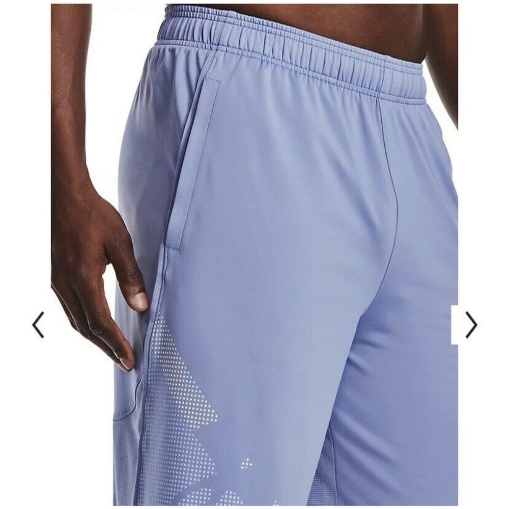 NWT Sold Out Mens Under Armour Raid 2.0 Grey Graphic Shorts 1361512 Size Large